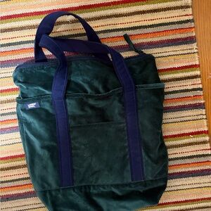 Green and Navy Tote Bag